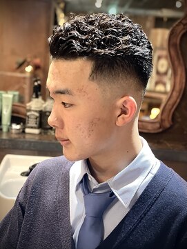 エルエー 大津店(L.A) 宮城リョータパーマ　スキンフェード　オールバックパーマ