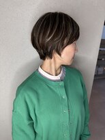 アンプヘアー 桂店(unpeu hair) 【まとまりと動き】白髪ぼかしショートヘア