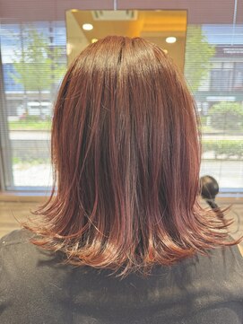 エース 間明店(A) ★☆エモージュレイヤーカットピンクベージュウェットヘア艶髪