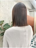 切りっぱなしボブ×透明感カラーMI19