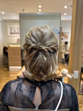 アロマ ヘアー ルーム 新宿3号店(AROMA hair room) ハーフアップ×ボブアレンジ×結婚式