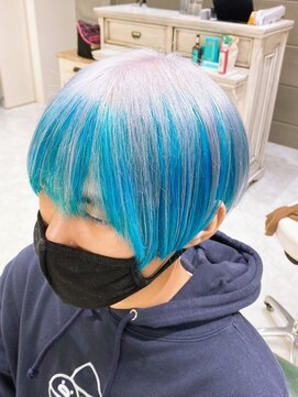 デイズ(days) 【DAYS 原宿】ブリーチデザイン　グレー　韓国マッシュ