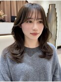 イメチェン外ハネボブ美髪ワイドバングミディアムレイヤーカット