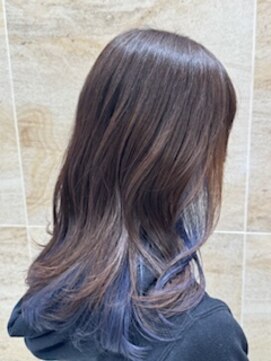 ゼル 上尾(ZELE) 艶感デザインカラー☆ポイントインナーカラー