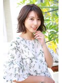 切りっぱなしゆるふわボブ【センター南髪質改善オージュア】