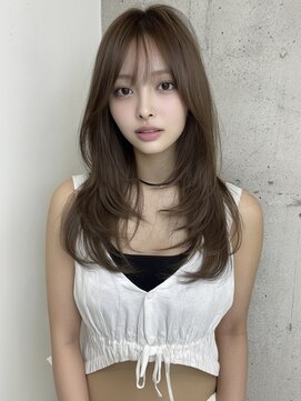 ユーフォリア 渋谷グランデ(Euphoria SHIBUYA GRANDE) 韓国ヘア レイヤーカット  顔周りレイヤー 小顔カット 韓国巻き