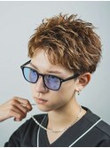 ベリショスパイキーショートべリーショートアップバングメンズ