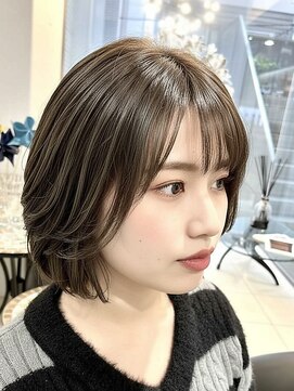 ノア(no_a) 【四条烏丸】レイヤーボブ×ブリーチなしアッシュ