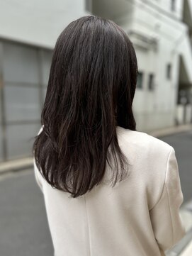 サロン ハナノ(Salon Hanano) ミディアムレイヤーコテ巻きワンカールダークブラウン