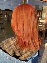 アール 滝ノ水店(#arl)&nbsp;ブリーチオンカラーオレンジバーミリオン