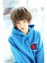 アンアミ オモテサンドウ(Un ami omotesando) 【Un ami】透け感カラー ふんわり小顔 カジュアルショート(増永)