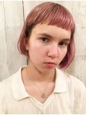 ミニボブ×ピンク