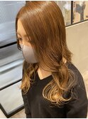 グレージュロング