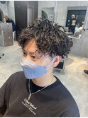 アップバングウェーブパーマ