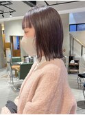 ブリーチなしダブルカラー ラベンダーベージュ ボブ/落合