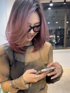 メリー オオサカ(Merly Osaka) ピンクバレイヤージュはこんな感じです_pink ash_