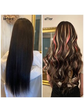 エクステンション キュー(extension Q) プルエクステ/ダイヤモンド毛質52cm(胸下)（特色）