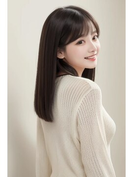 ランデブー 大宮(Rende-Zvous) 黒髪/ボブルフ/ネビージュ/小顔/ワンレン/大宮/髪質改善/前髪