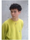 メンズパーマ スパイラルパーマ 短めショート