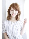 美髪質改善ホワイトブロンドワイドバングイメチェン外ハネボブ53
