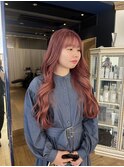 ハイトーン！くすみピンクヘアカラー