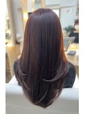 【秋にぴったり】レイヤーカット×ピンクブラウンカラー