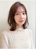 似合わせカット大人可愛いシースルーバング艶感くびれヘア
