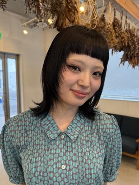 ジジ 宇都宮(Gigi) くびれヘア/フェイスレイヤー/アプリコットオレンジ/宇都宮/鶴田