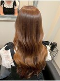 マロンベージュ/レイヤーカット/髪質改善