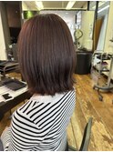 品よく可愛く♪外はねボブ ショコラカラー
