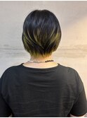 ライムデザイン×ショートボブ