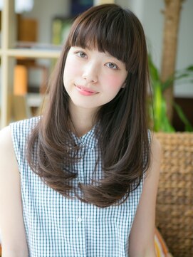アニモフィオレンテ 春日部2号店(animo FIORENTE) animo春日部/グレージュブラウン/ぱっつん前髪/レイヤーカットi