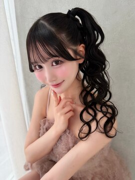 カシュカシュ 表参道(cache cache) ヘアアレンジヘアメヘアセットポニーテールサイドポニーテール