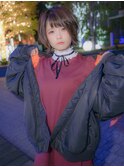 夜こそ可愛く＊外ハネショート×オリーブアッシュ