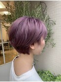 スモーキーパープルハンサムショート小田急線梅ヶ丘ヘアサロン