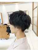 無造作ミディアムマッシュ