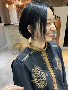 エラマ ヘアメゾン(elama hair maison) 【elama】アッシュブラック×ミニボブ