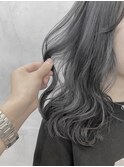 アッシュグレイ/アッシュカラー/グレージュ/梅田/ハイトーン