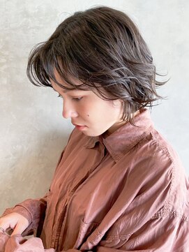 アイティーバイアルバム 下北沢店(IT by ALBUM) パーマボブ_アースカラーくびれヘアツートンカラー_ba362802