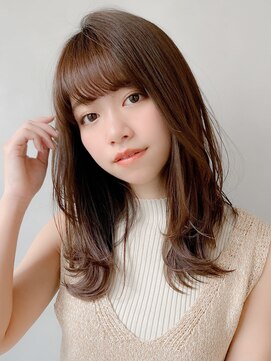 リヤン 表参道(lyann) ベビーバングボブルフナチュラルカールビターショコラベージュ