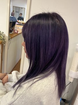 ヘアーコンセプト(HAIR CONCEPT) ブリーチ1回で作るロイヤルパープル