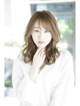 ルルディ バイ アフロディーテ銀座(luludi by APHRODITE) アンブレラカラー/こなれミディ/ウェーブパーマ/前髪/銀座