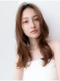 20代30代大人可愛いグレージュカラー斜めバングショートボブ