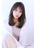 オリーブカラーハイライトカラー小顔セミウェットウェーブ
