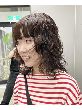 ナループロアボタン(Nalu pu loa BOTAN) ボブパーマ/黒髪パーマ/切りっぱなしボブ/ショートボブ