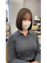 サンド 鹿児島中央(sand)&nbsp;黒髪/グレーベージュ/レイヤーロング/前髪パーマ[鹿児島駅]