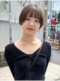 大人かわいいマッシュショートショートボブ丸みショート