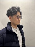 ツイストスパイラルアップバング波巻き