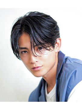 オーシャントーキョー 渋谷神南(OCEAN TOKYO) 韓国ヘアカルマパーマカルマバングセンターパート黒髪ウルフ