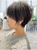 ショートヘア/前髪あり/髪質改善/白髪ぼかし/阪急豊中